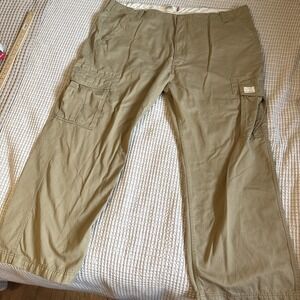 Levi's Cargo Pants Workwear Loose Straight Khaki Red Tab Cotton Men's 50x32